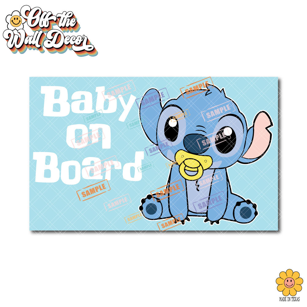 Stitch Baby | Baby on Board | Vinyl Decal Sticker