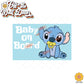 Stitch Baby | Baby on Board | Suction Cup Sign, Magnet OR Vinyl Decal Sticker