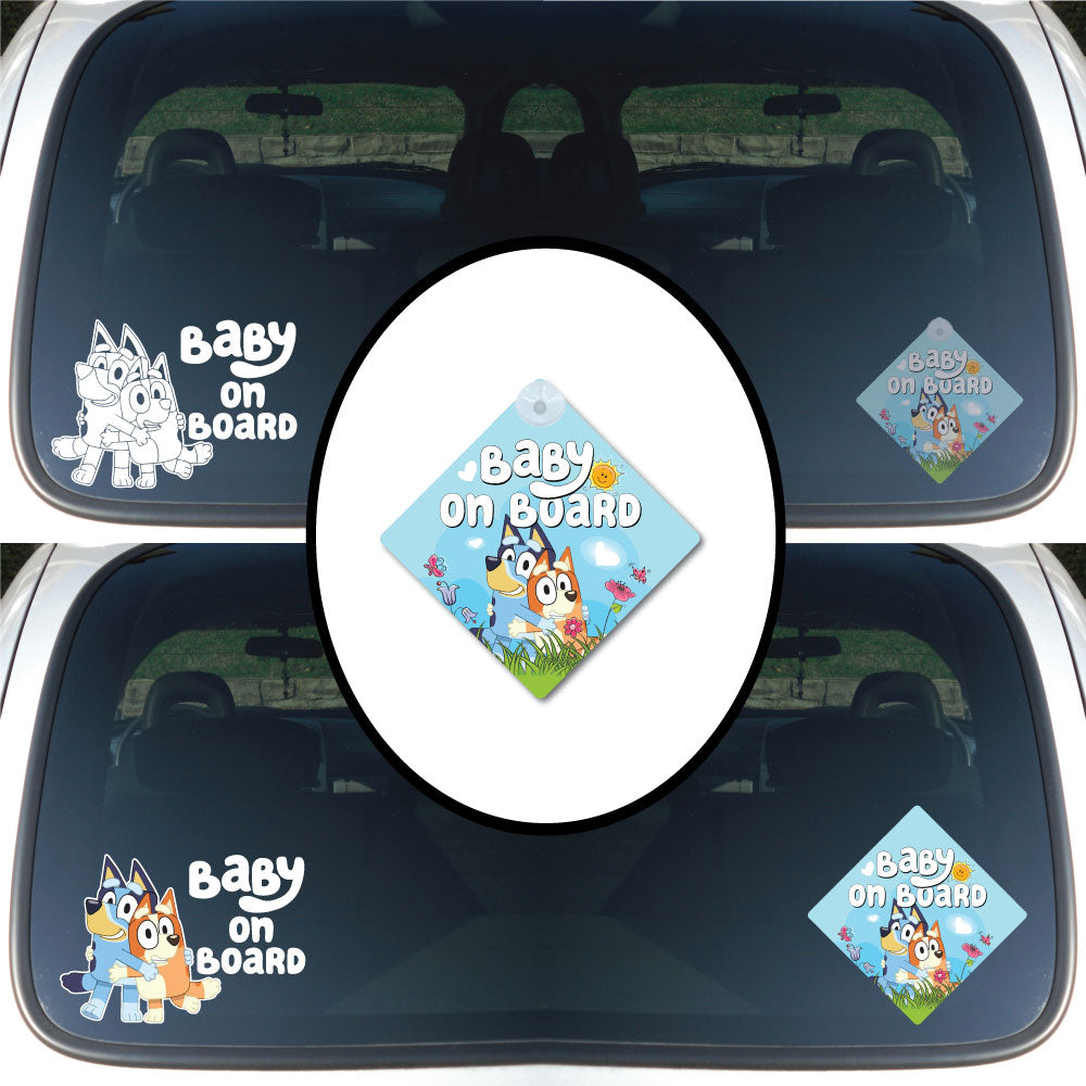  Bluey Baby on Board Safety Sign