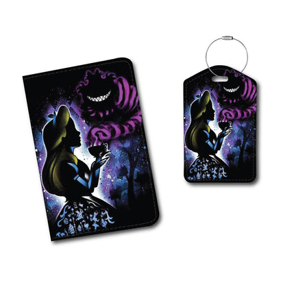 Alice Cheshire Cat Silhouette | Passport Holder & Luggage Tag