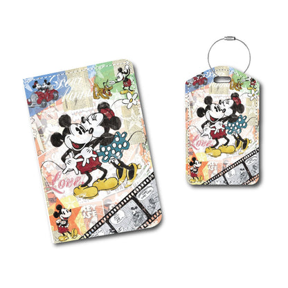 Vintage Mickey & Minnie Classic Films | Passport Holder & Luggage Tag
