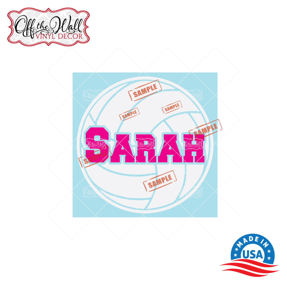 Personalized Volleyball | Vehicle Window, Vinyl decal sticker