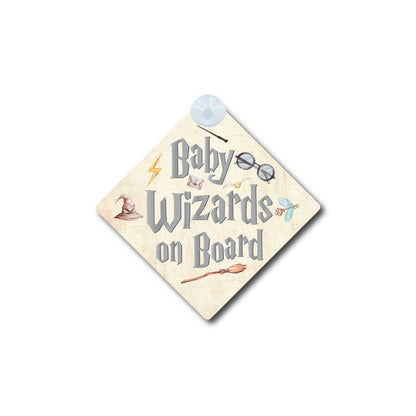 Wizarding Font | Baby Wizard[s] OR Little Wizard[s] / ON BOARD | Baby on Board | Suction Cup Sign