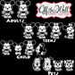 Mickey & Minnie Cutie Family [Set of 14]  White Only